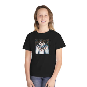 Cozy Three Penguins Tee - Kids Waddle Cotton Shirt - Dipaliz - T-shirts