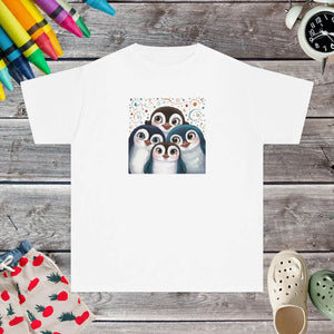 Cozy Three Penguins Tee - Kids Waddle Cotton Shirt - Dipaliz - T-shirts