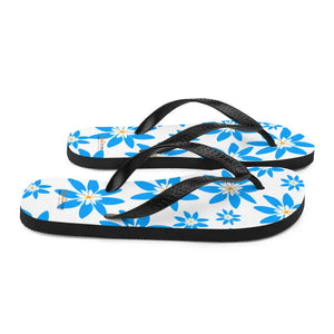 Slip Resistant Blue Flowers Flip Flop Summer Style - Dipaliz - Slippers