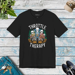 Throttle Therapy Tee - Unisex Jersey Short Sleeve Motorcycle - Dipaliz - Black / s - T-shirt