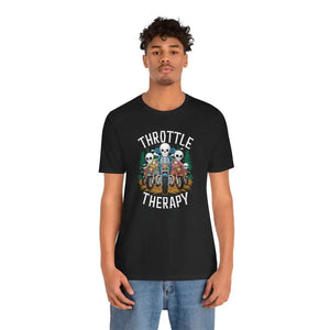 Throttle Therapy Tee - Unisex Jersey Short Sleeve Motorcycle - Dipaliz - T-shirt