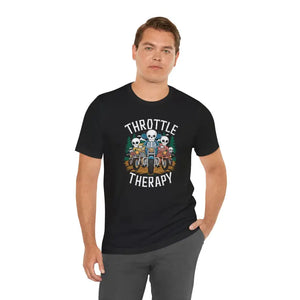 Throttle Therapy Tee - Unisex Jersey Short Sleeve Motorcycle - Dipaliz - T-shirt