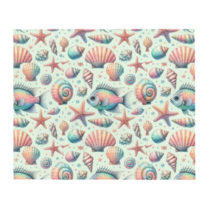 Marine Life Throw Blanket – Silk Touch Polyester - Dipaliz - Blankets