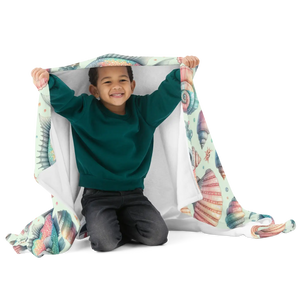Marine Life Throw Blanket – Silk Touch Polyester - Dipaliz - Blankets