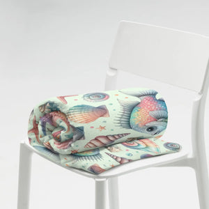 Marine Life Throw Blanket – Silk Touch Polyester - Dipaliz - Blankets