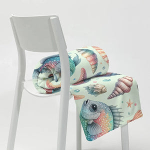 Marine Life Throw Blanket – Silk Touch Polyester - Dipaliz - Blankets