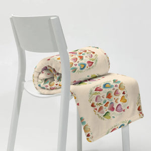 Hearts Throw Blanket – Soft Silk Touch 50x60 - Dipaliz - Blankets
