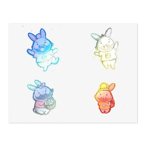 Bold Sticker Sheets - Marketing Strategy Easter Bunnies - Dipaliz - Decorative Stickers
