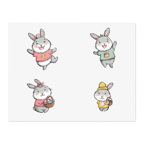 Bold Sticker Sheets - Marketing Strategy Easter Bunnies - Dipaliz - Decorative Stickers