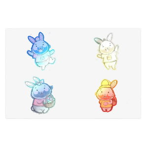 Bold Sticker Sheets - Marketing Strategy Easter Bunnies - Dipaliz - Decorative Stickers