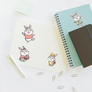 Bold Sticker Sheets - Marketing Strategy Easter Bunnies - Dipaliz - Decorative Stickers