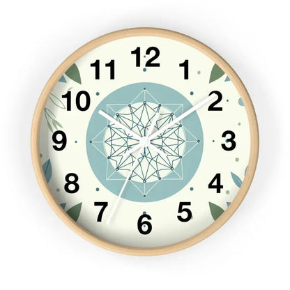 Transform your Space with Tickled Nature’s Abstract Wall Clock - Wooden / White / 10’’ Home Decor