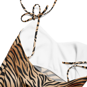 Fierce Tiger Print Midi Dress – Polyester Chiffon - Dipaliz - Dresses - Xs