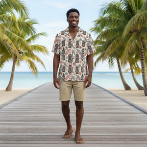 Vibrant Tiki Patterns Hawaiian Camp Shirt Summer - Dipaliz - Shirts - Xs