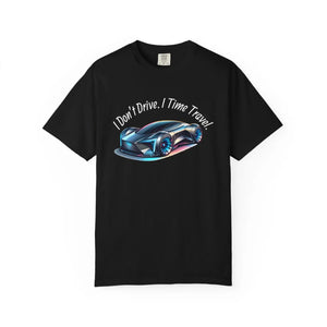 Time Travel Car T‑shirt, ?I Don’t Drive i Travel’ Graphic Tee - T-shirts