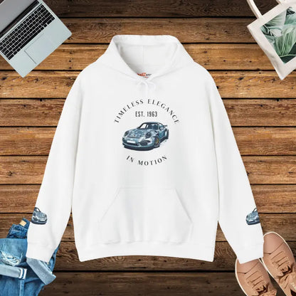 Timeless Elegance: Luxury Cars Unisex Hoodie - White / s