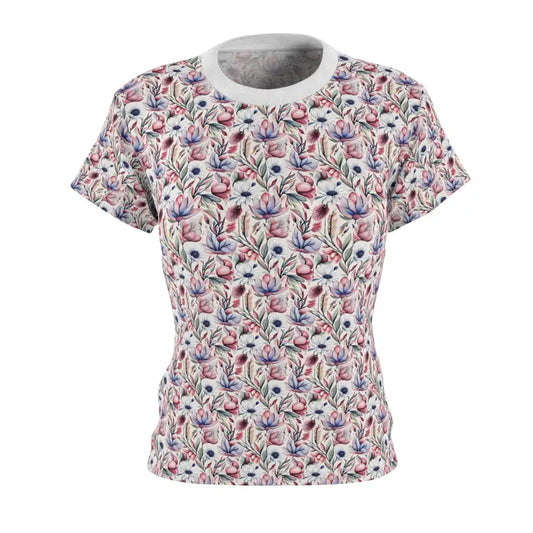 Timeless Floral Pattern Women’s Tee - Effortless Style & Comfort - All Over Prints