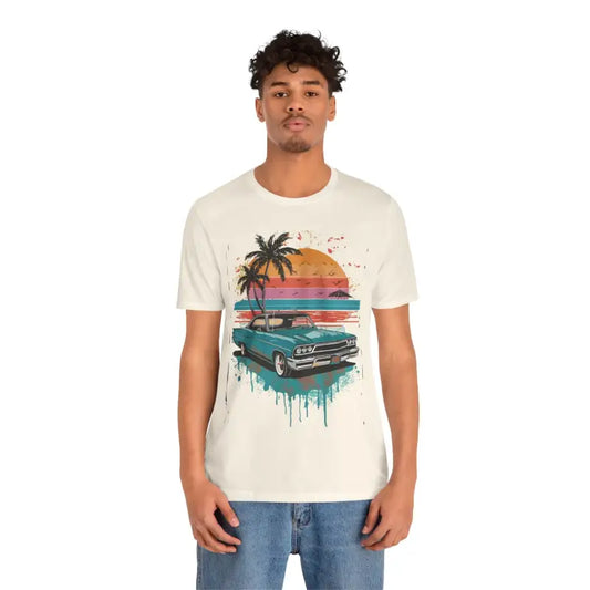 Timeless Paradise Unisex Jersey T-shirt Sea Beach Palm Trees - Natural / s T-shirt