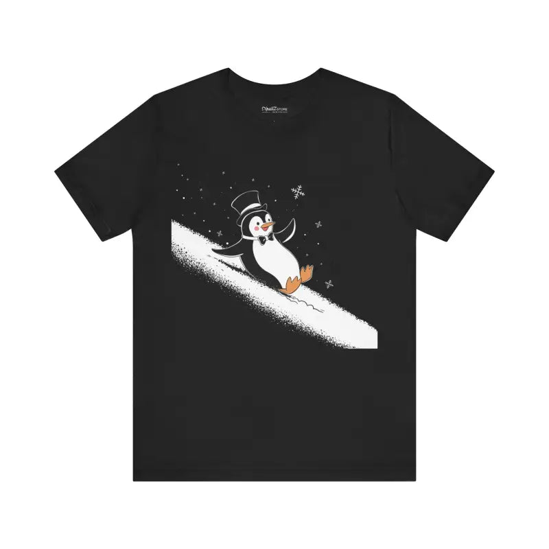 Timeless Unisex Penguin Tee ?? Cozy Style with a Cute Slide - T-shirt