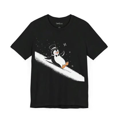 Timeless Unisex Penguin Tee ?? Cozy Style with a Cute Slide - T-shirt