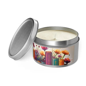 Literary Tin Candles – Floral Gift for Book Lovers - Dipaliz