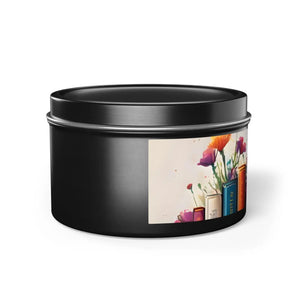Literary Tin Candles – Floral Gift for Book Lovers - Dipaliz