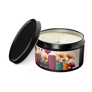 Literary Tin Candles – Floral Gift for Book Lovers - Dipaliz