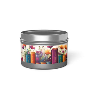 Literary Tin Candles – Floral Gift for Book Lovers - Dipaliz