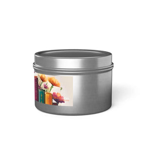 Literary Tin Candles – Floral Gift for Book Lovers - Dipaliz