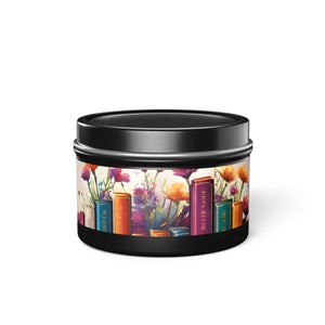 Literary Tin Candles – Floral Gift for Book Lovers - Dipaliz