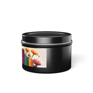 Literary Tin Candles – Floral Gift for Book Lovers - Dipaliz
