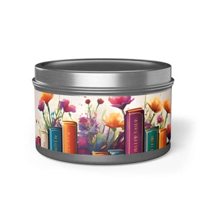 Literary Tin Candles – Floral Gift for Book Lovers - Dipaliz