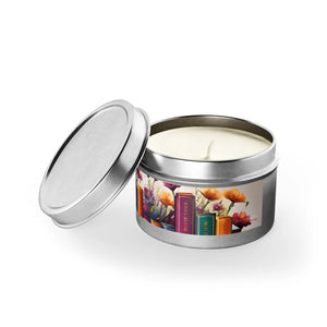 Literary Tin Candles – Floral Gift for Book Lovers - Dipaliz
