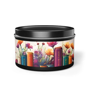 Literary Tin Candles – Floral Gift for Book Lovers - Dipaliz