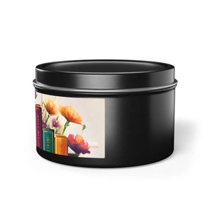 Literary Tin Candles – Floral Gift for Book Lovers - Dipaliz