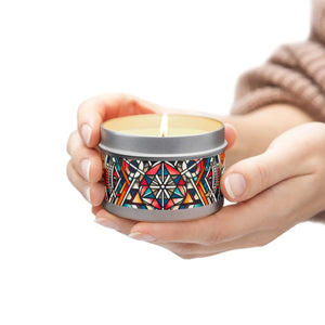 Abstract Pattern Tin Candles – Eco-friendly Gift - Dipaliz