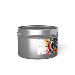 Abstract Pattern Tin Candles – Eco-friendly Gift - Dipaliz
