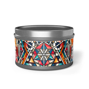 Abstract Pattern Tin Candles – Eco-friendly Gift - Dipaliz