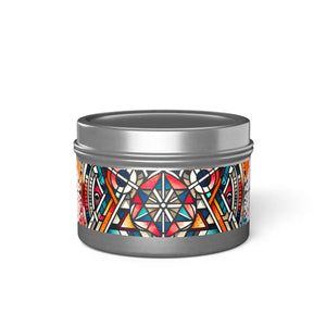 Abstract Pattern Tin Candles – Eco-friendly Gift - Dipaliz