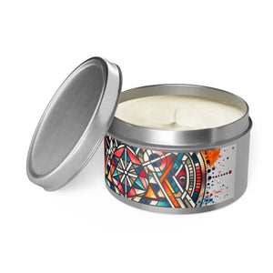 Abstract Pattern Tin Candles – Eco-friendly Gift - Dipaliz
