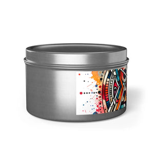 Abstract Pattern Tin Candles – Eco-friendly Gift - Dipaliz