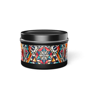 Abstract Pattern Tin Candles – Eco-friendly Gift - Dipaliz