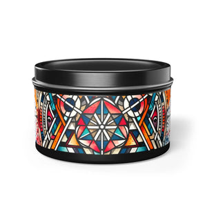 Abstract Pattern Tin Candles – Eco-friendly Gift - Dipaliz