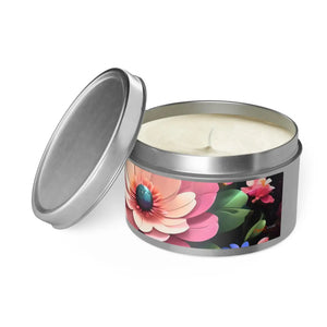 Mango Coconut Tin Candles – Floral Soy Wax - Dipaliz