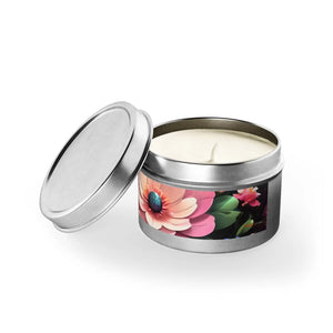 Mango Coconut Tin Candles – Floral Soy Wax - Dipaliz