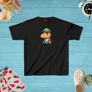 Dinosaur Heavy Cotton Kids Tee for Prehistoric Adventures - Dipaliz - Xs / Black - Baby & Toddler Clothing