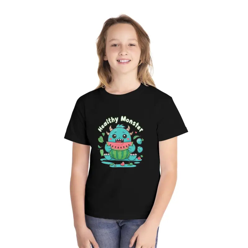 Tiny Tornadoes Monster Tee: Cute Eats Watermelon Fun - Black / Xs Kids Clothes