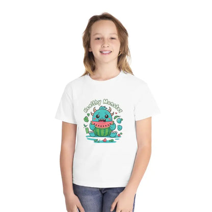 Tiny Tornadoes Monster Tee: Cute Eats Watermelon Fun - White / Xs Kids Clothes