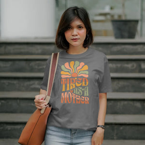 Comfy Tired as a Mother Womens Tee - Soft Mom’s T-shirt - Dipaliz - T-shirts