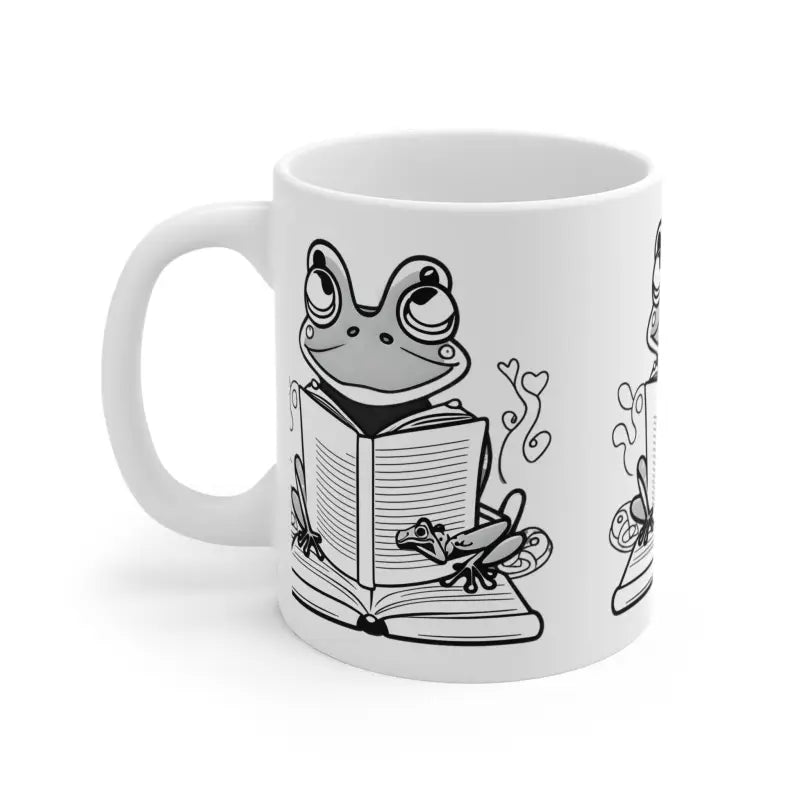 Toadally Cozy Frog Book Mug - Add Joy to your Drinkware! - 11oz